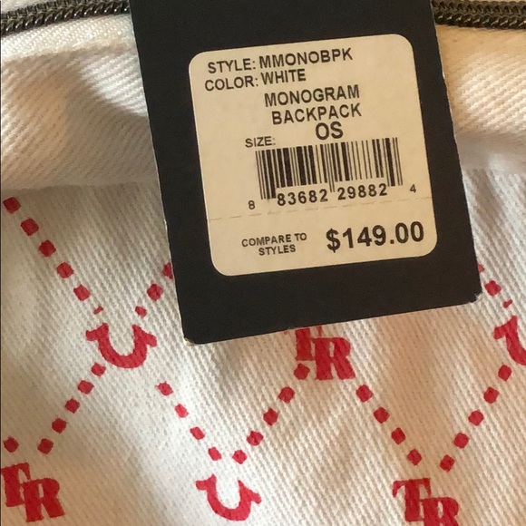 true religion monogram backpack